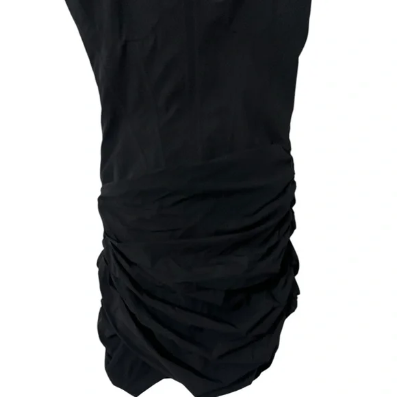 MISTRESS ROCKS Corset Bustier Black Ruched Strapless Mini Dress - Picture 9 of 11
